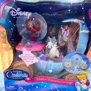 Disney 2004 Polly Pocket Style Cinderella Hidden Treasures Carriage Playset NIB